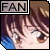 Pixelated anime-style icon with brown hair and blue background, displaying 'FAN' text in top-left corner.