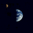 A pixelated crescent moon icon with a Santa hat appears on the right side of a dark background, while an unadorned version is visible to its left.