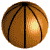 Four pixelated basketballs arranged in a , each with brown and black seams, showing subtle variations in lighting and shading across the
