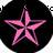 A pink star icon with black background, showing subtle animation changes across frames.