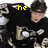 A person in a black hockey jersey with white and gold accents appears across three , each showing different yellow text above the head