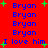 Red background with blue text repeating 'Bryan' and 'I love him', green plus signs scattered throughout, static image.