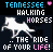 Animated contact sheet of a pixel art buddy icon featuring white horses and text variations on black background with blue/pink accents.