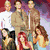 Six distinct celebrity and group images arranged in a , each with unique backgrounds and subjects