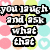 Pixelated text on a pastel polka-dot background with heart shapes, displaying two of phrases