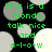 Green text on black background with gray and white circles; repeated phrase 'This is a blonde talk nice and s-l-o-w' appears in four identical
