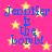 Pixelated blue text reads "Jennifer is the bomb!" on a pink background with yellow stars, displayed in four identical