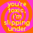 Four identical display yellow text on a pink and orange spiral background with no visible animation changes