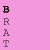 Static pink background with multiple text variations of 'BRAT' and related phrases in dark purple font, arranged in a -like layout