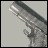 A static icon featuring a grayscale handgun with red text reading "YOU'RE PULLING THE TRIGGER" and smaller gray text below it, overlaid by four colored squares in cyan, green, pink, and yellow.