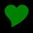 Green heart symbol and green text "I love Green Day" on black background with gray transparency area.