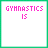 Animated contact sheet of a gymnastics-themed buddy icon showing the word 'life' forming from partial letters to full text with color variations across frames.