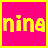 four and four displays the word 'nina' in yellow text on a pink background, with each showing different animation states