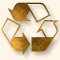 Animated recycling symbol cycles through metallic brown and gold color variations with subtle shadow effects on a light background.