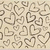 A static pattern of hand-drawn heart outlines in varying sizes on a light beige background.