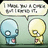Two pixelated cartoon characters with speech bubble reading 'I think you're cute and I love it.'