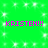 Green background with white sparkles and four instances of pink text reading 'KRISTEN!!' arranged in two