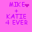 Pixelated text and symbols on a pink background with animated dot patterns around 'MIKE' in four