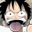 Pixelated anime character with spiky brown hair, wide eyes, and tongue extended, next to black background with white text.