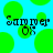 Pixelated green circles float on a cyan background with 'Sammer' text and 'OX' symbols in black pixel font.