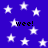 Blue background with white stars and repeated 'wee!' text in black pixelated font.