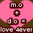 Pixelated icon with pink heart background, dark brown text elements including 'm.0', '+', 'd.0', '=', and 'love 4ever' at bottom.