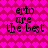 Pixelated text 'you are the best' repeated four times on a pink heart-patterned background with no visible animation changes.