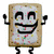 Six rectangular, sprinkle-topped pastries with cartoon faces and limbs in various poses on a white background.