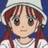 A pixelated anime-style character with red hair and a white hat on the left, next to black background text reading "Anime IM" and "com" on the right.