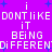 Pixelated text on a purple background with blue star accents, repeating phrases in white and light purple lettering.