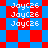 Pixelated of red and blue squares with repeated white text 'JayC26' in multiple arrangements