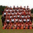 Group photo of people in sports uniforms with orange and white colors, overlaid with text about 'marple junior tigers' and 'grand champions 07' on black and gray backgrounds.
