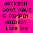 Pixelated text on bright pink background with repeated phrase and faint orange silhouette.