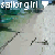 Pixelated icon shows 'sailorgirl' text with a white heart symbol over abstract green and blue background, featuring two dark diagonal lines on light gray foreground.