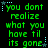 Green pixelated text on black background with light blue stars and dots, repeating 'you dont realize what you have til its gone' in a pattern