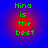 Four identical circular display green text 'Nina is the best' on a red gradient background with blue outer edges