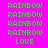 A static image displays a of text-based icons with 'RAINBOW' and 'LOVE' in bright green pixelated font on a pink background, some highlighted with purple