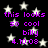 Black background with white stars and purple text reading "this looks so cool billy 4.10.08" repeated twice.