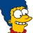 Pixelated cartoon character with blue hair, yellow face, and red clothing, showing a surprised expression with wide eyes and an open mouth.