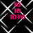 Black background with white geometric lines forming a repeating diamond pattern, overlaid with pink text reading 'IO IO LOVE' in four identical sections