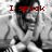 Black-and-white image with red text overlays showing a person in multiple poses, including hands covering face and arms crossed.