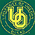 Animated contact sheet showing three frames of a college logo icon with yellow 'UC' monogram on green background and text "UNIVERSITY OF CENTRAL FLORIDA" in circular border, plus a separate frame with pixelated text "COOLBUDDY.COM" on blue background.
