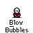 Animated contact sheet of a pixel art character blowing bubbles in red outfit with white face, displayed across 23 frames on gray background.