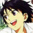 A pixelated anime-style character with spiky black hair and a white shirt appears on the left side of a contact sheet, while the right side displays "Anime IM" text in a stylized font above smaller "AIM" text against a solid black background.