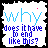 nine identical pixelated icons with blue text reading "why does it have to end like this?" and pink heart symbols in the top-right corner