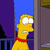Yellow cartoon character with red collar peeking from doorway, blue sky background, pixelated rendering style.