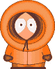 Four pixelated cartoon character views in orange hooded jacket with brown trim, showing facial expression changes and head position shifts.