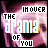 Animated sequence of text 'THE DRAMA OF YOU' over a pink and purple smoky background with the word 'IN OVER' above, showing pixelated color shifts in each frame.