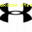 Black Under Armour logo with yellow text overlay on white background, showing partial text fragments and a gray rectangle in the lower right.