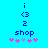 Blue background with blue text and symbols, including 'i', '<3', '2', 'shop', and pink/purple asterisks.